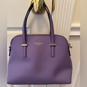 Kate Spade Cedar Street Maise Satchel - lavender/purple crosshatched leather